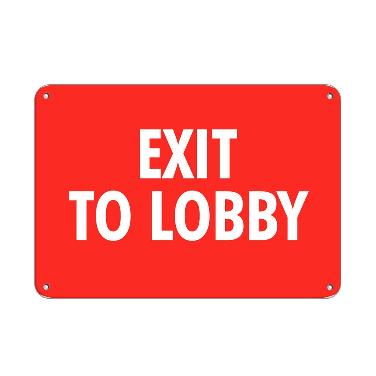 Exit to Lobby ADA Sign ADA - Exit Signs Label Decal Sticker Sticks